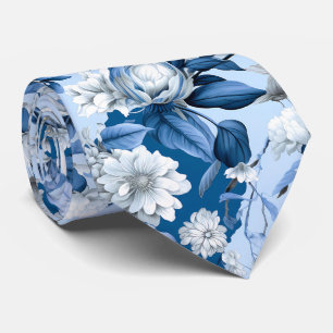Blauw en Wit Chinoserie Serie Ontwerp 3 Stropdas