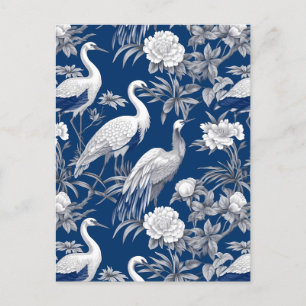 Blauw en wit Chinoserie-serie ontwerp 7 Briefkaart