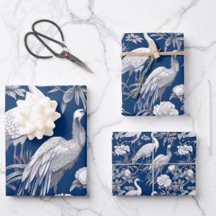 Blauw en Wit Chinoserie Serie Ontwerp 7 Inpakpapier Vel