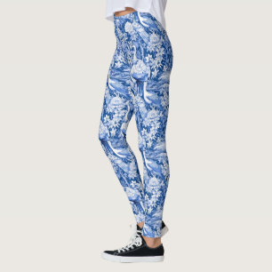 Blauw en Wit Chinoserie Serie Ontwerp 8 Leggings