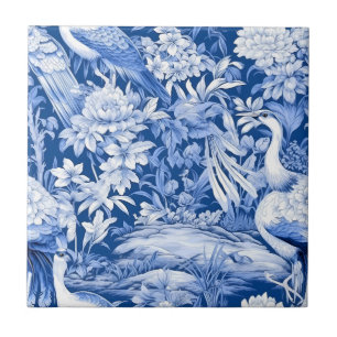 Blauw en Wit Chinoserie Serie Ontwerp 8 Tegeltje