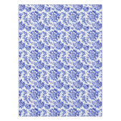 Blauw en wit chrysanthemum Frans country decor Tafelkleed (Voorkant)