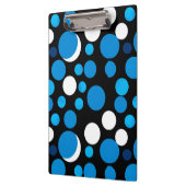 Blauw en Wit Cirkelpatroon Klembord (Links)