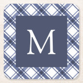 Blauw en wit coasters kartonnen onderzetters (Voorkant)