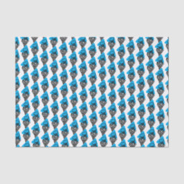 Blauw en wit College Kleuren Ice Cream Tissuepapier