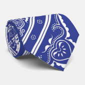 Blauw en wit, creatief ontwerp Stropdas (Opgerold)
