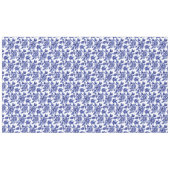 Blauw en wit Dahlia Bloemen Toile de Jouy Tafelkleed (Voorkant (Horizontaal))