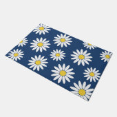Blauw en Wit Daisy Deurmat (Schuin)