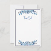 Blauw en Wit Dank u Kaarten (Voorkant)