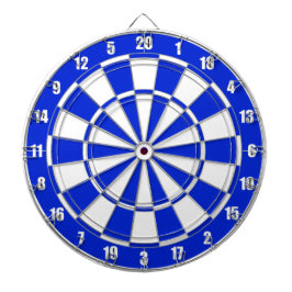 Blauw en wit dartbord