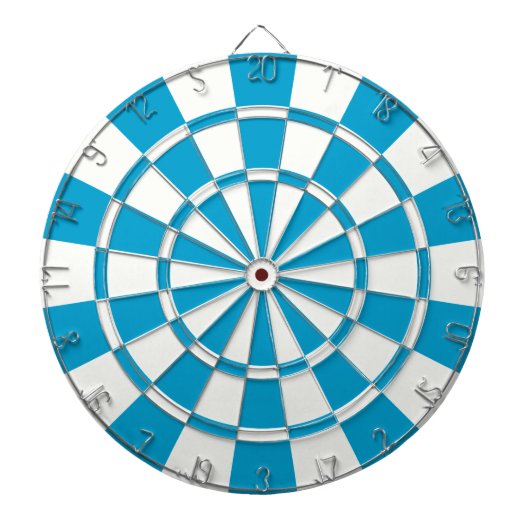 Blauw en wit dartbord (Voorkant)