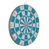 Blauw en wit dartbord (Voorkant Links)