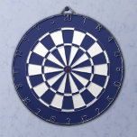 Blauw en wit dartbord<br><div class="desc">Navy blauw en wit gekleurd dart board.</div>