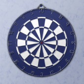 Blauw en wit dartbord