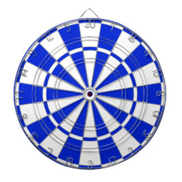 Blauw en wit dartbord