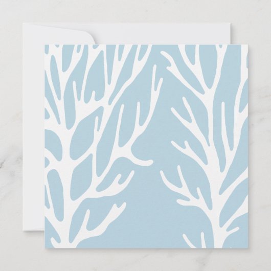 Blauw en wit - de Bridal Uitnodiging van de Schoet (Achterkant)