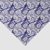 Blauw en wit deco-rabbijn met tapijten tissuepapier (Detail)