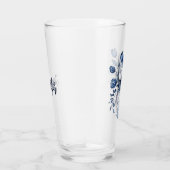 Blauw en wit Delft stijl tulp boeket ontwerp Glas (Rechts)
