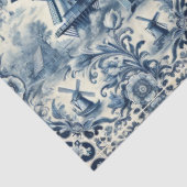 Blauw en Wit Delft Tegels Tissuepapier (Detail)