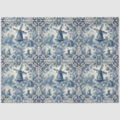 Blauw en Wit Delft Tegels Tissuepapier (Voorkant)