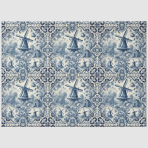  Blauw en Wit Delft Tegels Tissuepapier