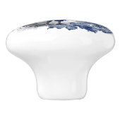 Blauw en wit Delfts haan met bloemen Keramische Knop (Zijkant)