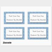 Blauw en Wit Delfts Korenbloem Custom Sticker (Vel)