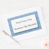 Blauw en Wit Delfts Korenbloem Custom Sticker (Envelop)