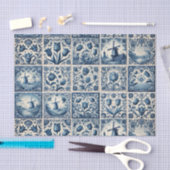 Blauw en Wit Delfts Tegels Decoupage Tissuepapier (Craft)