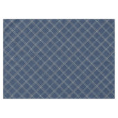 Blauw en wit denim look tafelkleed (Voorkant (Horizontaal))