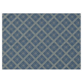 Blauw en wit denim look tafelkleed (Voorkant (Horizontaal))