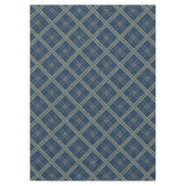 Blauw en wit denim look tafelkleed (Voorkant)