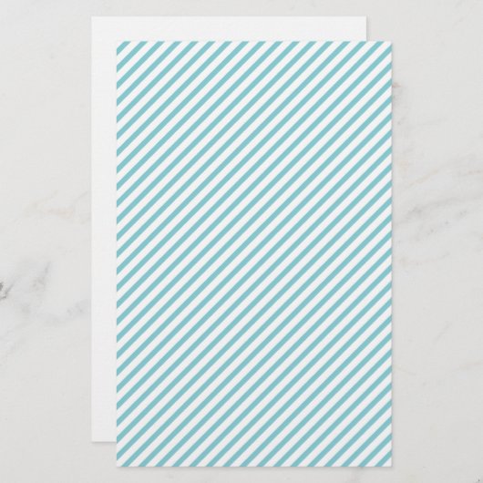 Blauw en wit diagonaal strippapier (Voorkant / Achterkant)