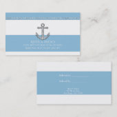 Blauw en wit diamant Anchor Modern Verwijs een vri Aanbevelingskaartje (Voorkant / Achterkant)