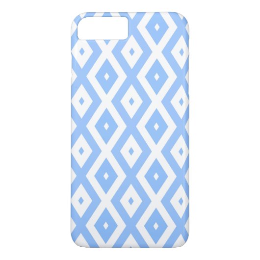 Blauw en wit diamantpatroon Case-Mate iPhone case (Achterkant)