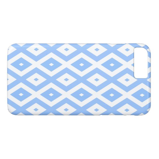 Blauw en wit diamantpatroon Case-Mate iPhone case (Achterkant (Horizontaal))