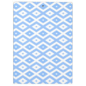 Blauw en wit diamantpatroon klembord (Achterkant)