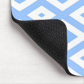 Blauw en wit diamantpatroon muismat (Hoek)