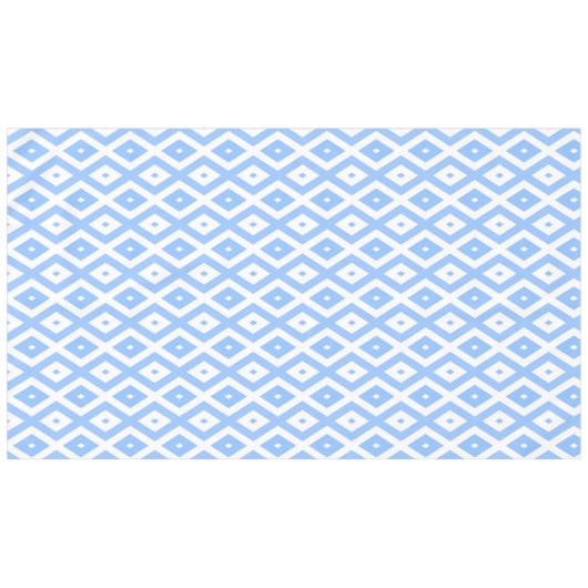 Blauw en wit diamantpatroon tafelkleed (Voorkant (Horizontaal))
