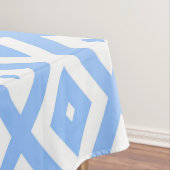 Blauw en wit diamantpatroon tafelkleed (Voorbeeld)