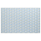 Blauw en wit Ditsy Floral Pattern Stof (Yard (91,4 cm))