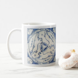 Blauw en wit drie hares konijnen symbool koffiemok