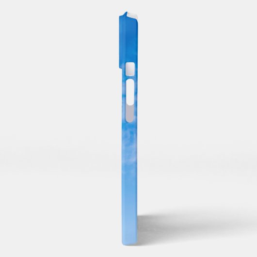 Blauw en wit Elegant iPhone Hoesje (Linkerkant)