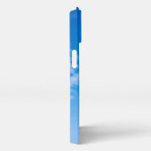 Blauw en wit Elegant iPhone Hoesje (Rechterkant)