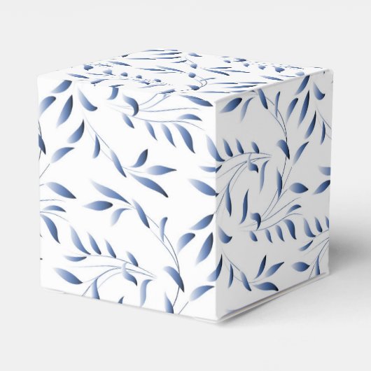 Blauw en wit Elegant Willow Pattern Bedankdoosjes (Achterkant)