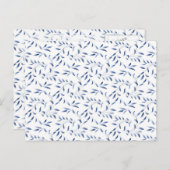 Blauw en wit Elegant Willow Pattern Briefkaart (Voorkant / Achterkant)