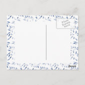 Blauw en wit Elegant Willow Pattern Briefkaart (Achterkant)