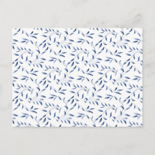Blauw en wit Elegant Willow Pattern Briefkaart