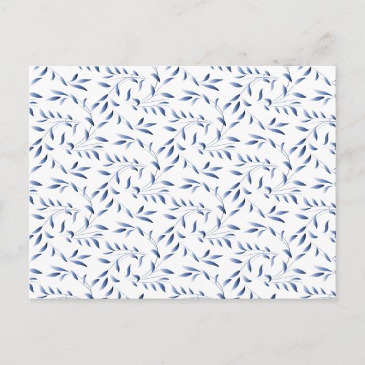 Blauw en wit Elegant Willow Pattern Briefkaart (Voorkant)