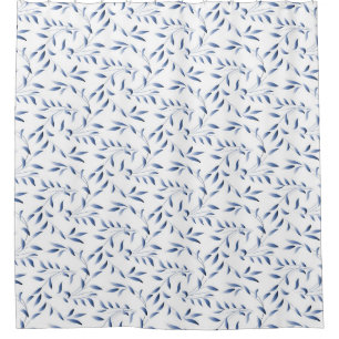 Blauw en wit Elegant Willow Pattern Douchegordijn